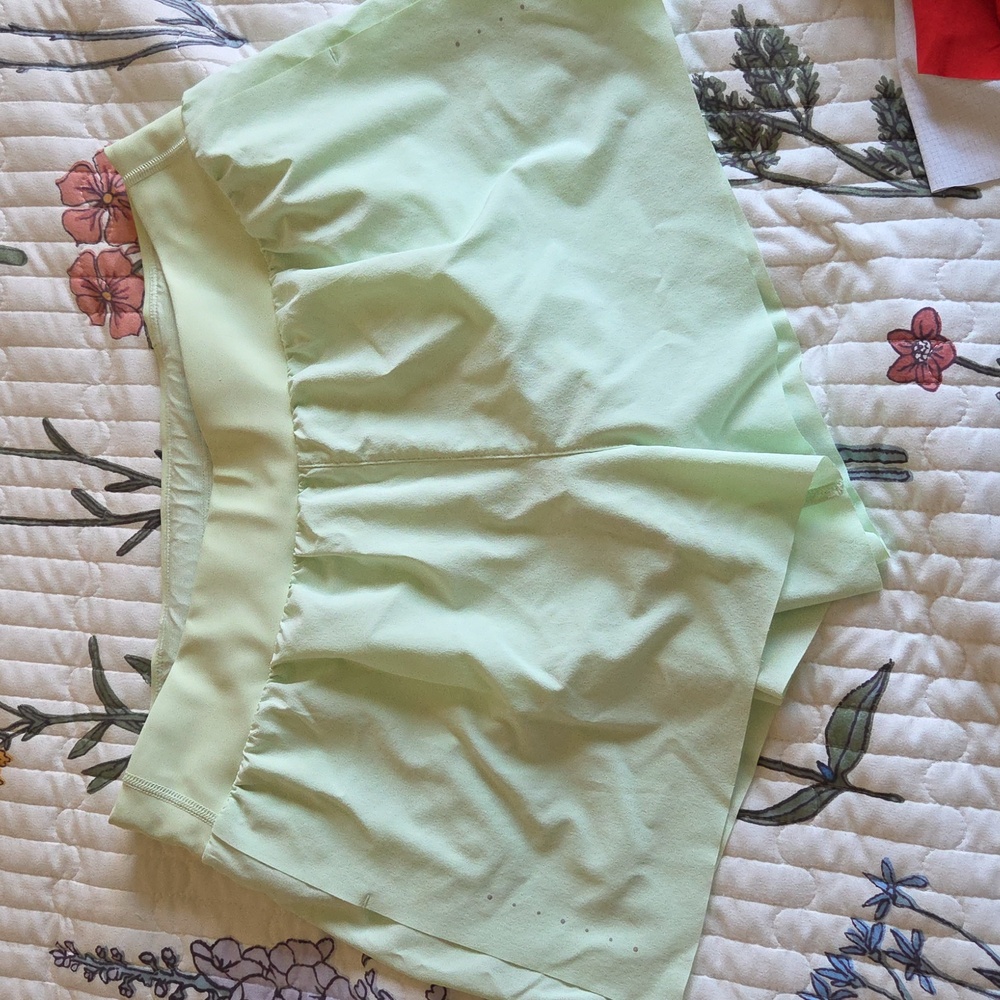 Athleta Mint Green Fast Route Run Shorts